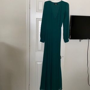 Lulus long sleeve green dress